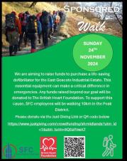 Sponsored walk to purchase a defibrillator for East Goscote Industrial Estate